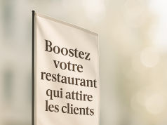 Boostez votre restaurant avec un drapeau élégant qui attire les clients
